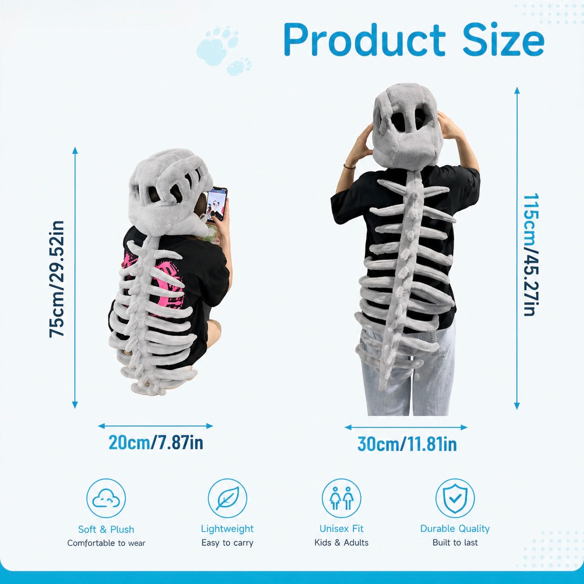 SWIPE 3 D DINOSAUR SKELETON COSTUME